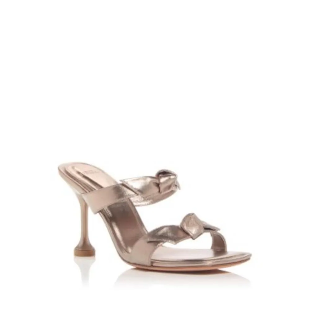 ALEXANDRE BIRMAN CLARITA SQUARE FLARE 85 LEATHER MULES SANDAL