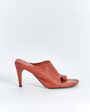 Bottega Veneta 'extended toe loop mules', brick, 38.5