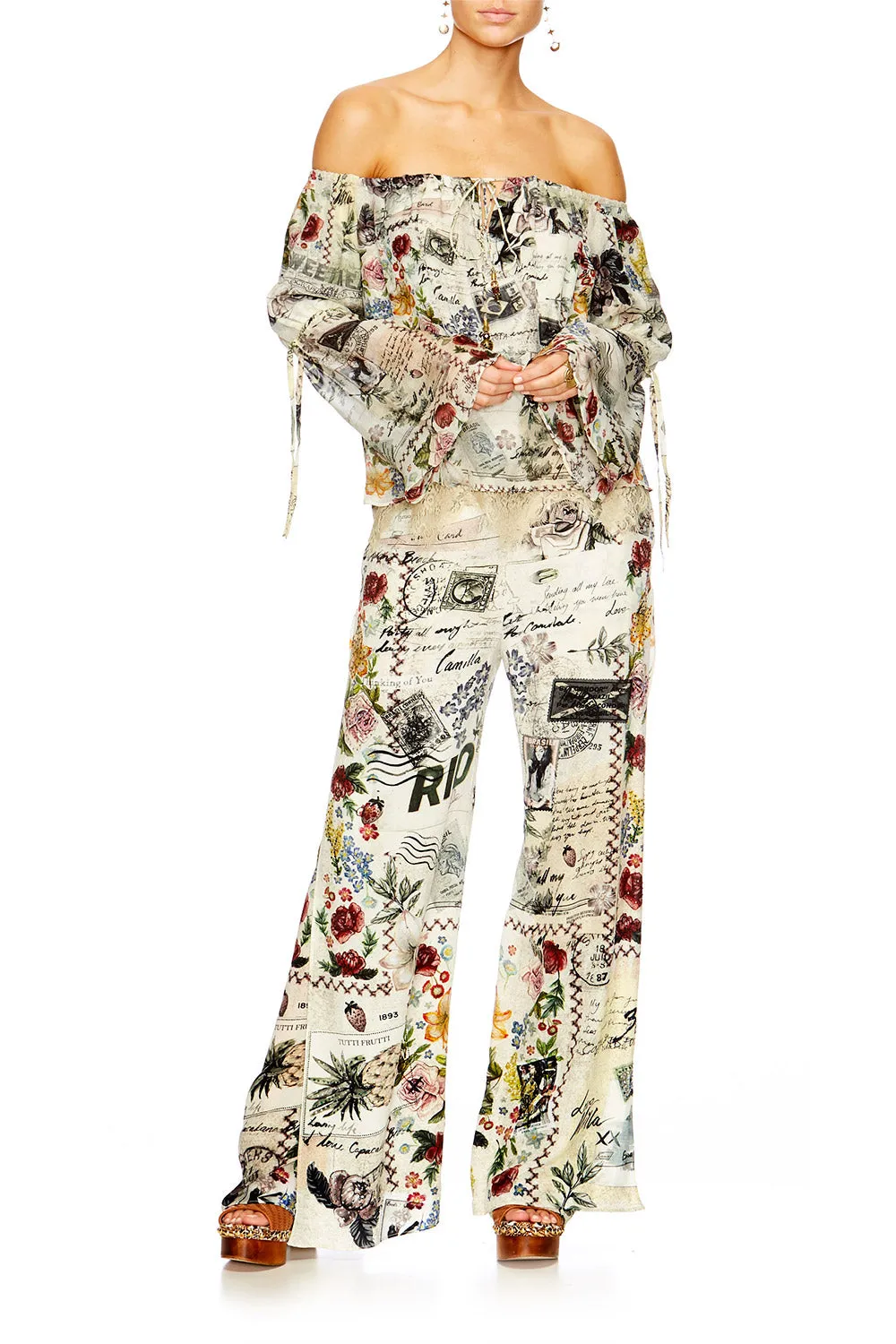 DROP SHOULDER BELL SLEEVE TOP MEMORY LANE