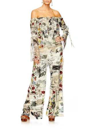 DROP SHOULDER BELL SLEEVE TOP MEMORY LANE