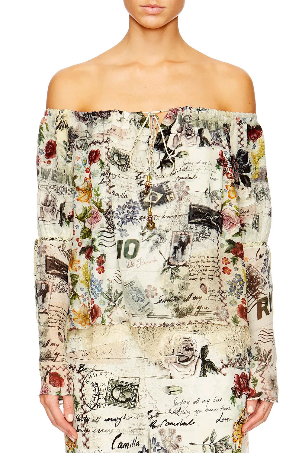 DROP SHOULDER BELL SLEEVE TOP MEMORY LANE