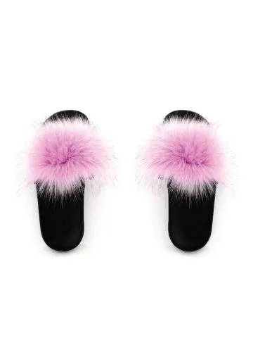 Faux Fur Slides | Lavender