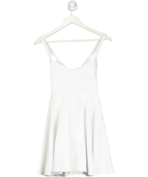 Free People White Movement Cross-strap Ribbed Side Tennis Dress UK XL