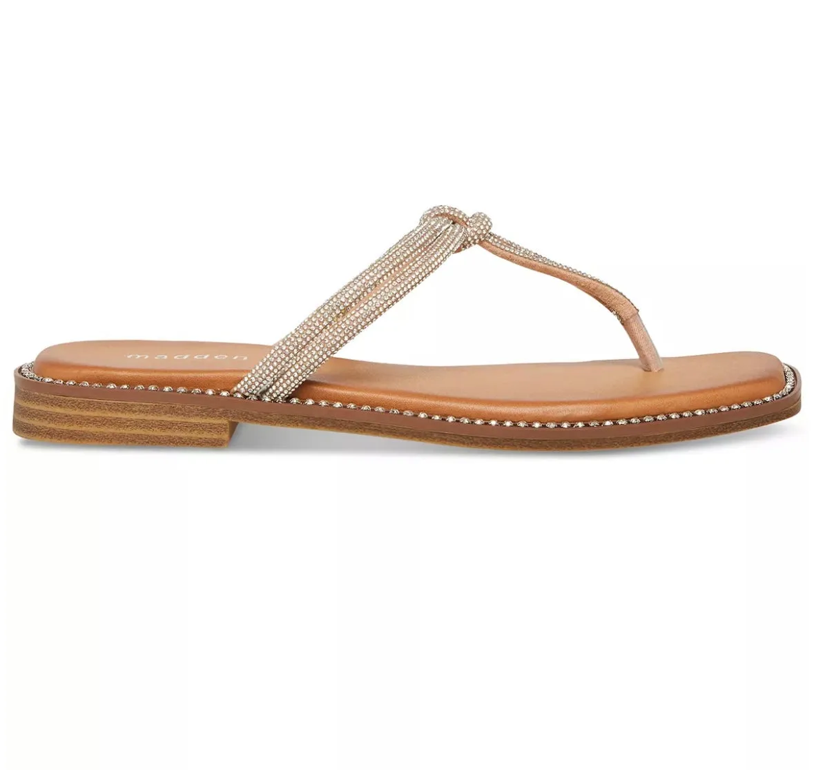 Holis T-Strap Knotted Rhinestone Sandals