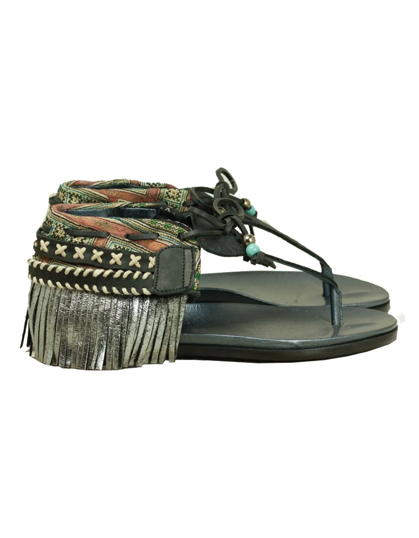 INDIE BOHO SANDALS - BLACK