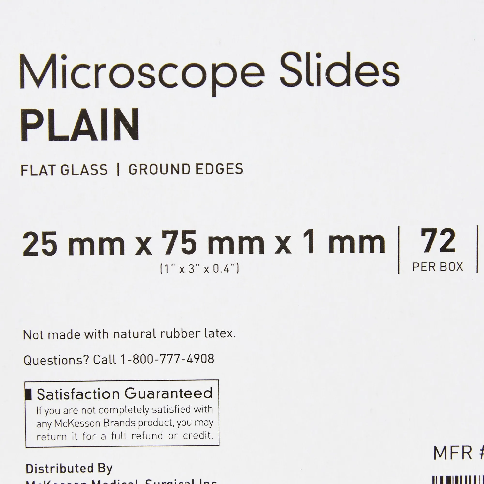 McKesson Plain Microscope Slide, 1 x 3 Inch