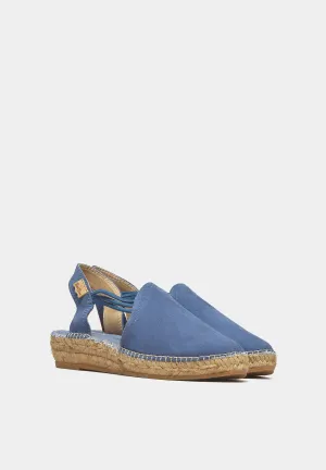 Nuria flat espadrilles Indigo Suede