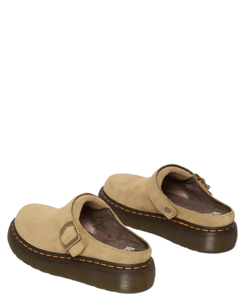 Platform Mules Bronx in Pelle Scamosciata
