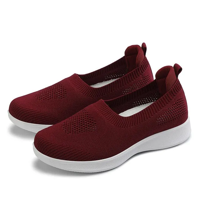 Women’s 2021 Slip-on Breathable Mesh Sock Vulcanized Sneakers
